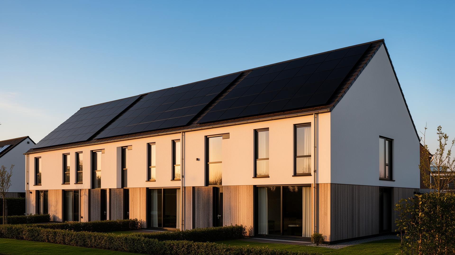 Modern Nederlands huis met full-black zonnepanelen